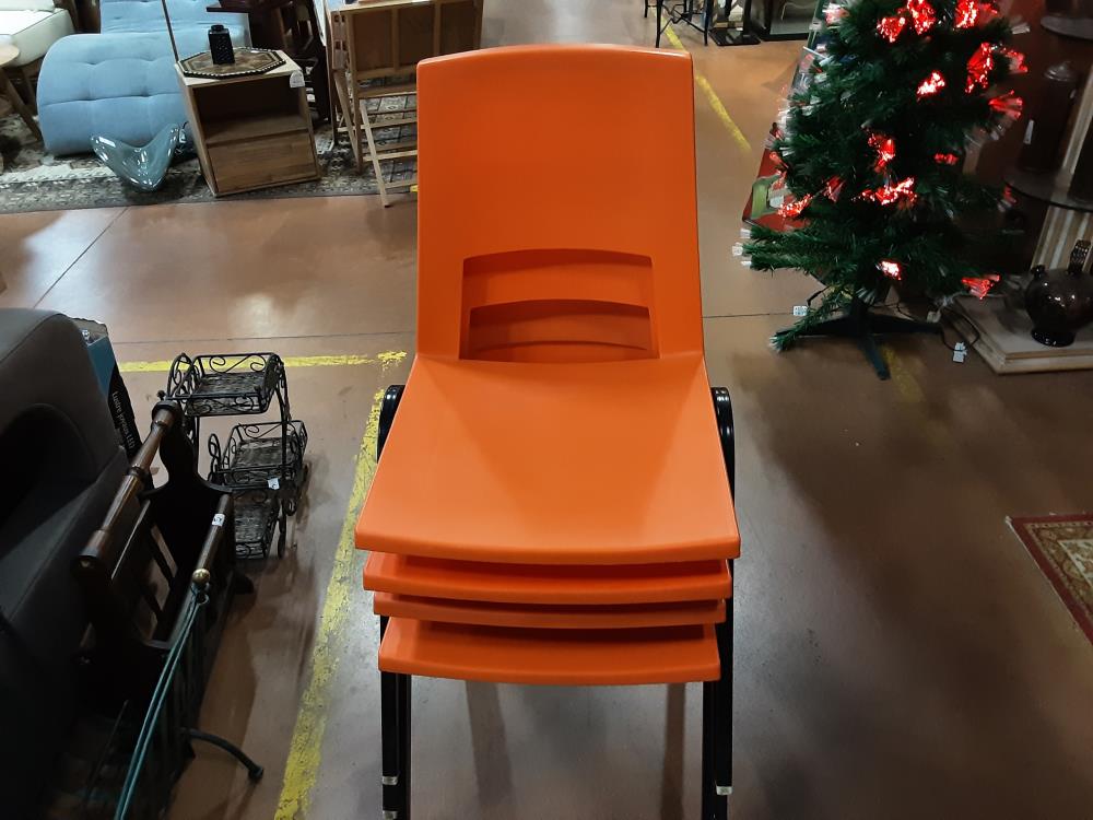CHAISE PLASTIQUE ORANGE STAMP