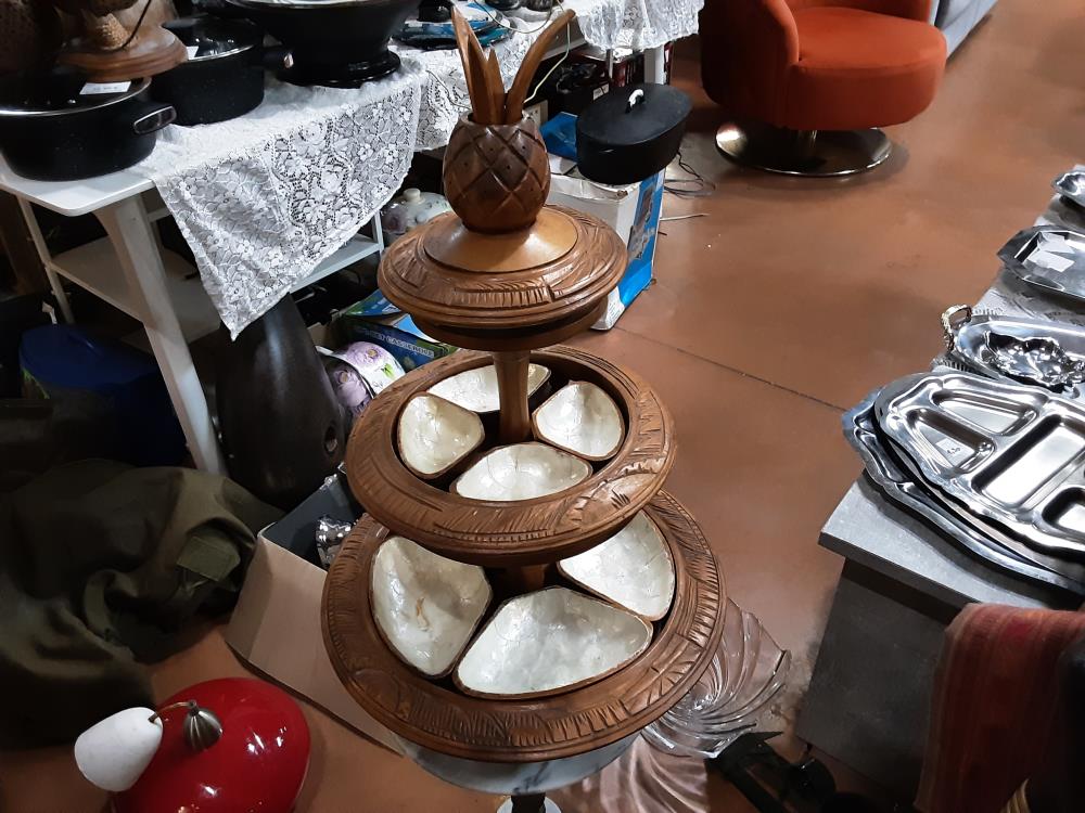 PLATEAU BOIS + COUPELLES NACRE