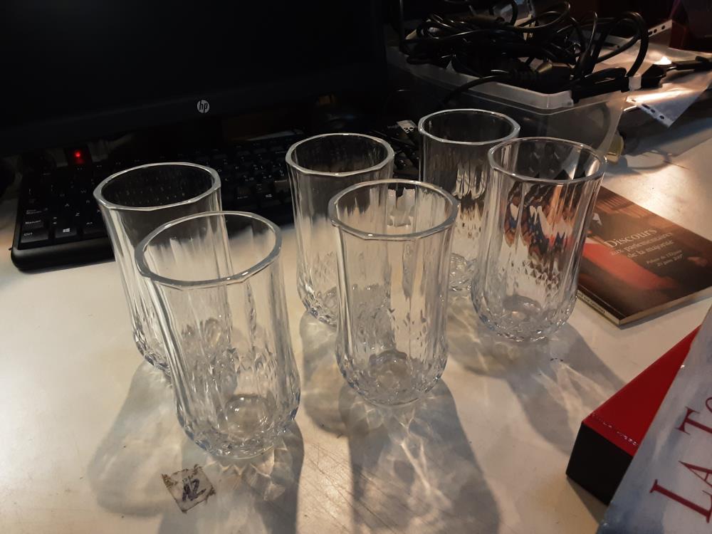 LOT DE 6 VERRES