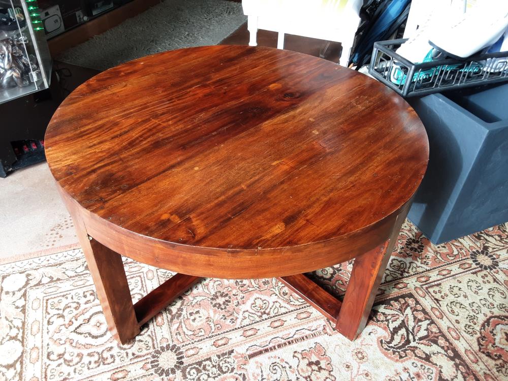 TABLE BASSE RONDE BOIS