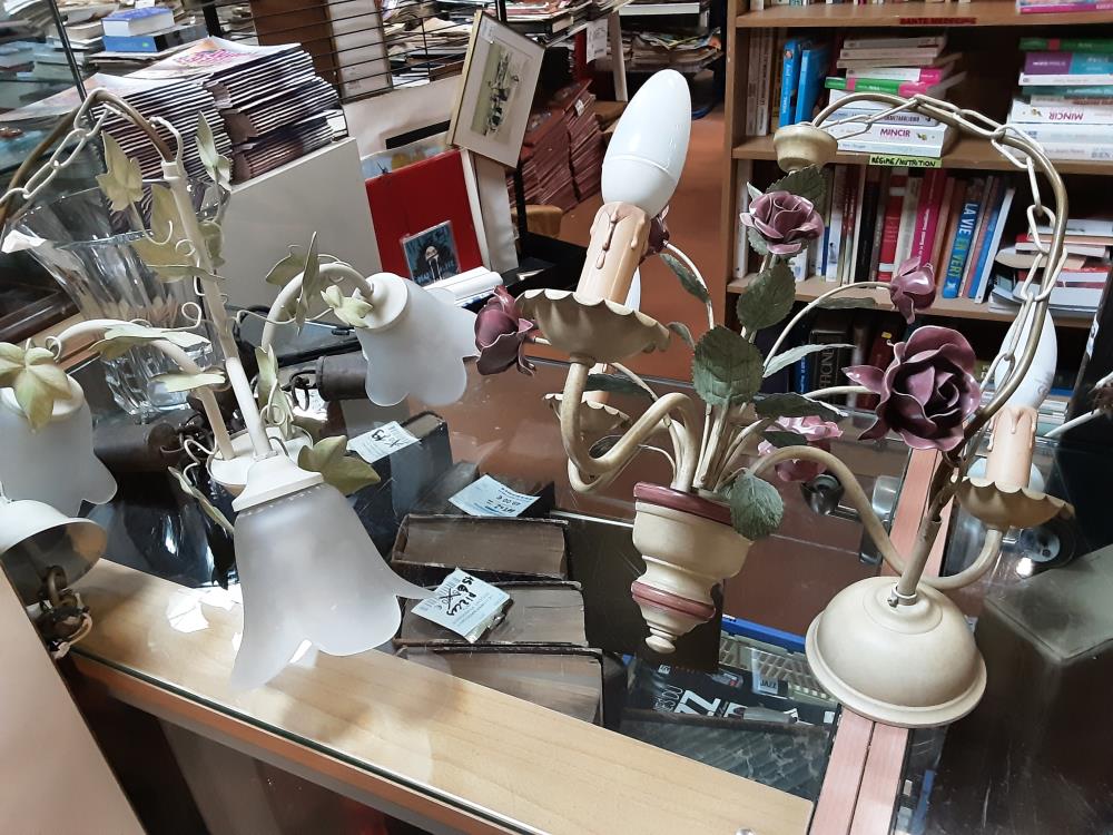 LUSTRE MÉTALLIQUE FLEURS