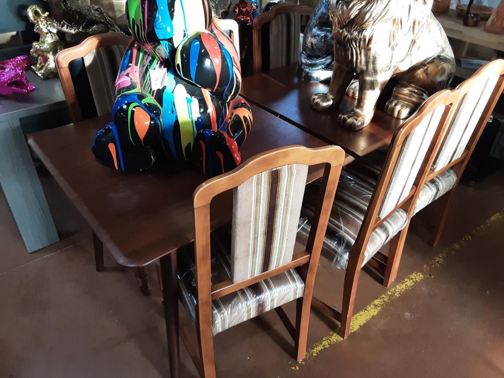 TABLE BOIS FONCÉ 1 ALLONGE INCORPORÉE 180X90 PN : 399€