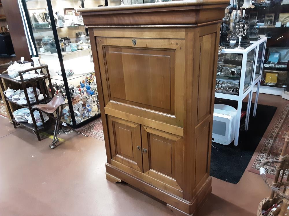 SECRETAIRE BOIS 1P 2T + CLEF