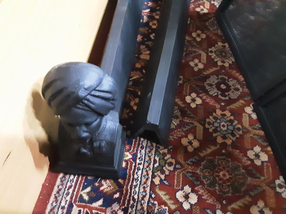 PAIRE DE CHENETS ORIENTALISTE