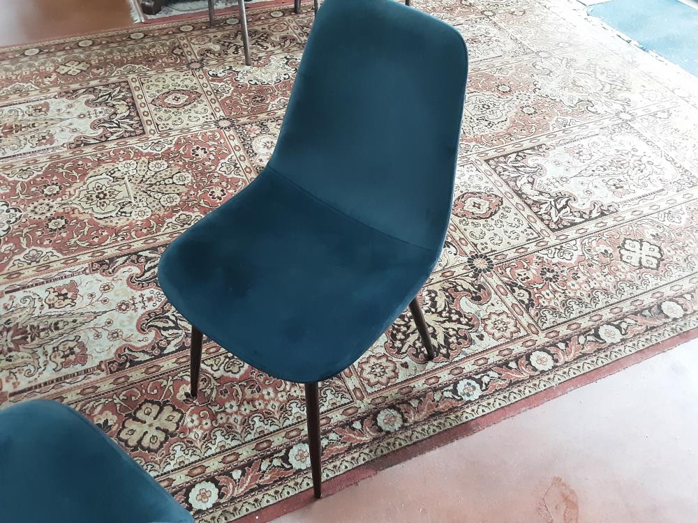 CHAISE VELOUR GRISE SCANDINAVE 