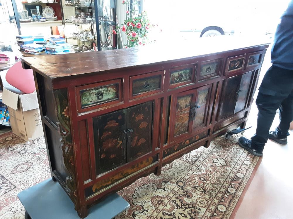 ENFILADE POLYCHROME ASIATIQUE + CROCHETS PORTES (EN CAISSE)