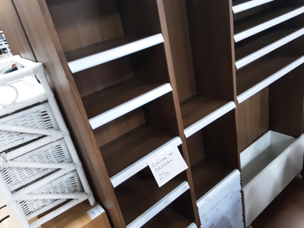 COLONE PM BOIS FONCÉ 5 PLATEAUX