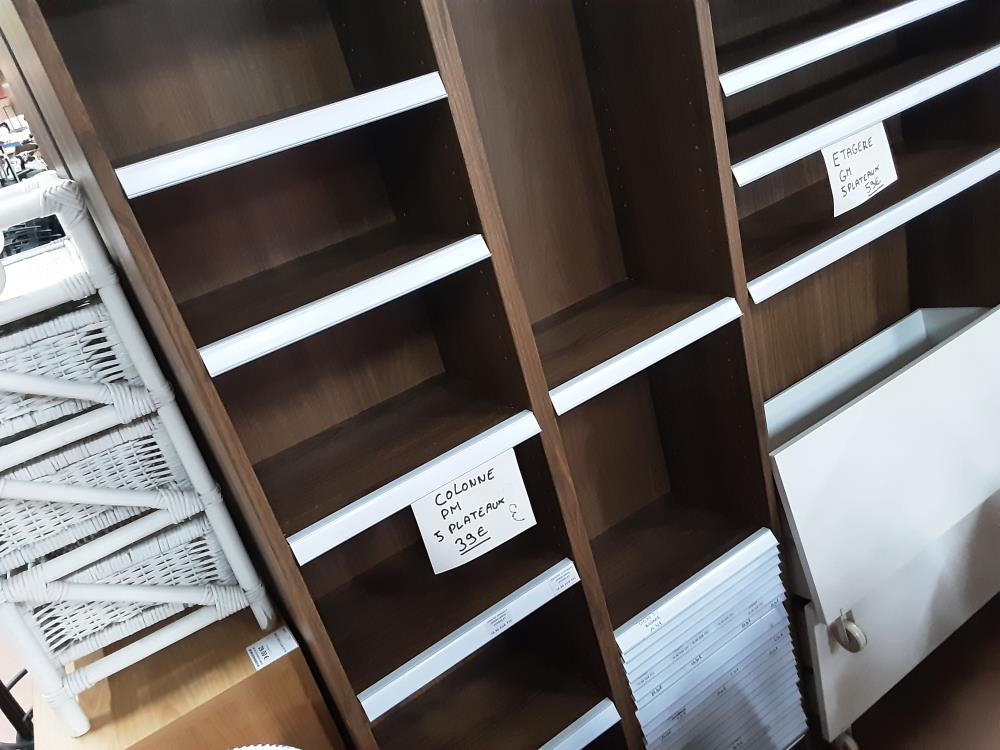 COLONNE PM BOIS FONCÉ 6 PLATEAUX