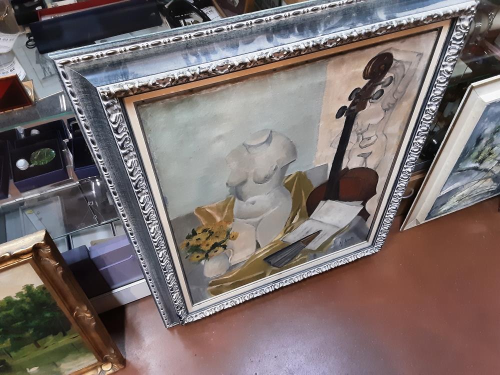 TOILE ANCIENNE SIGNÉE