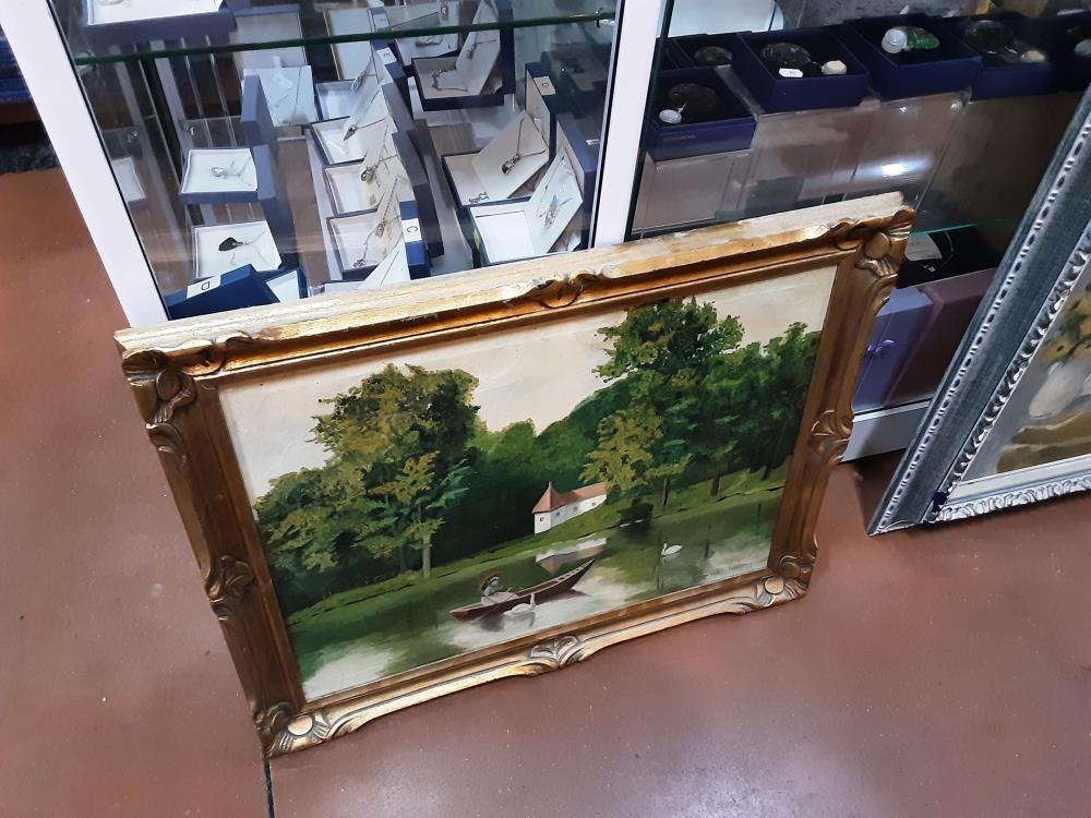 PEINTURE BARQUE SIGNÉE