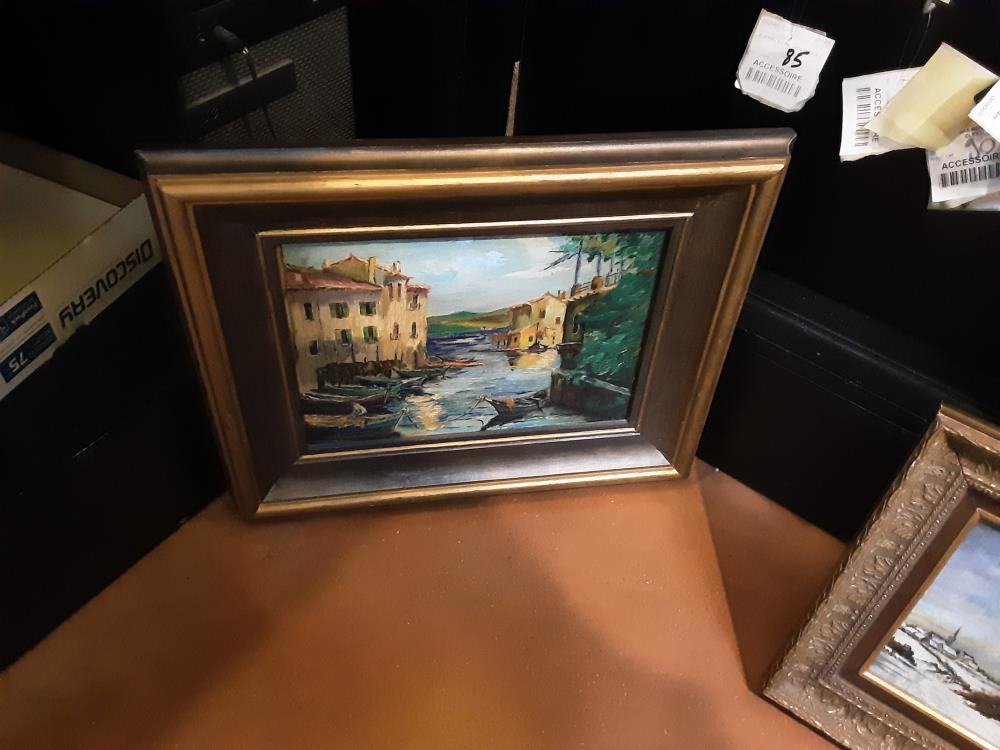 PEINTIRE VILLAGE RIVIERE SIGNÉE 