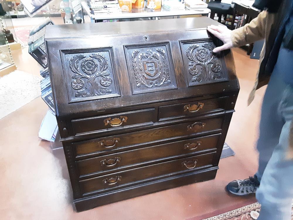 SECRETAIRE BOIS FONCE 5T