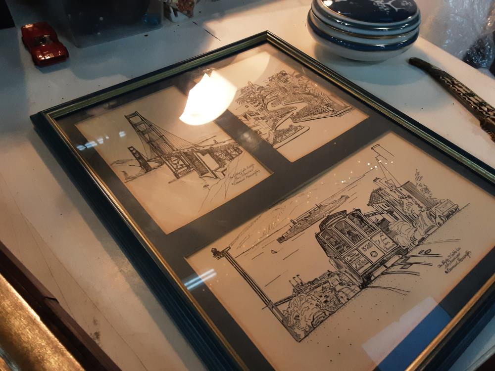 LITHOGRAPHIE SIGNE DIARMUID HARRINGTON SAN FRANCISCO