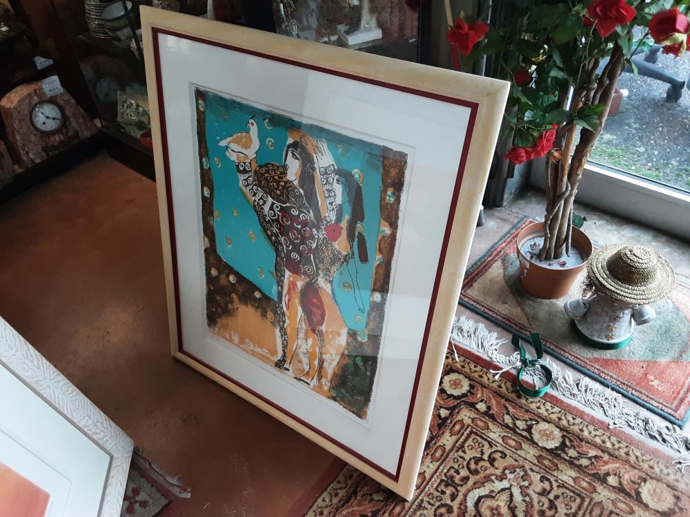 CADRE LITHOGRAPHIE FEMMES SIGNE BRAINOS