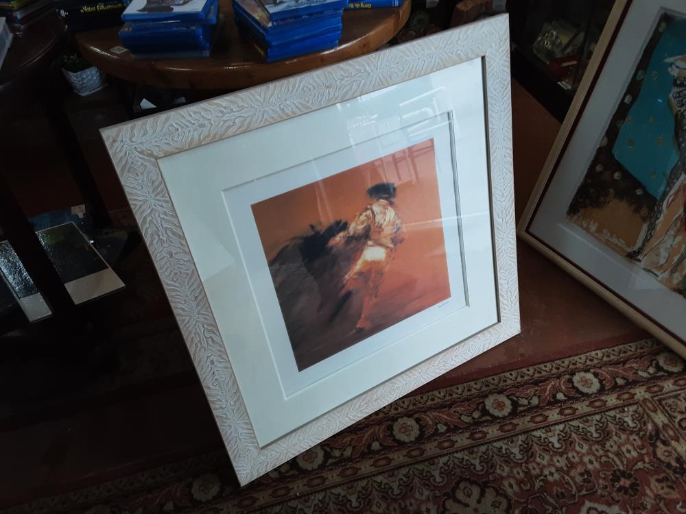 CADRE LITHOGRAPHIE TAUROMACHIQUE SIGNÉ DUTREAU