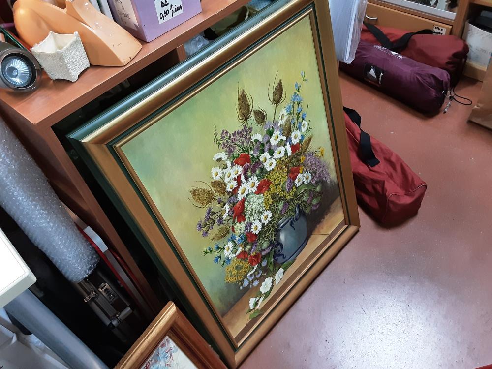 PEINTURE FLEURS SIGNÉ R.LUTZENBURGER