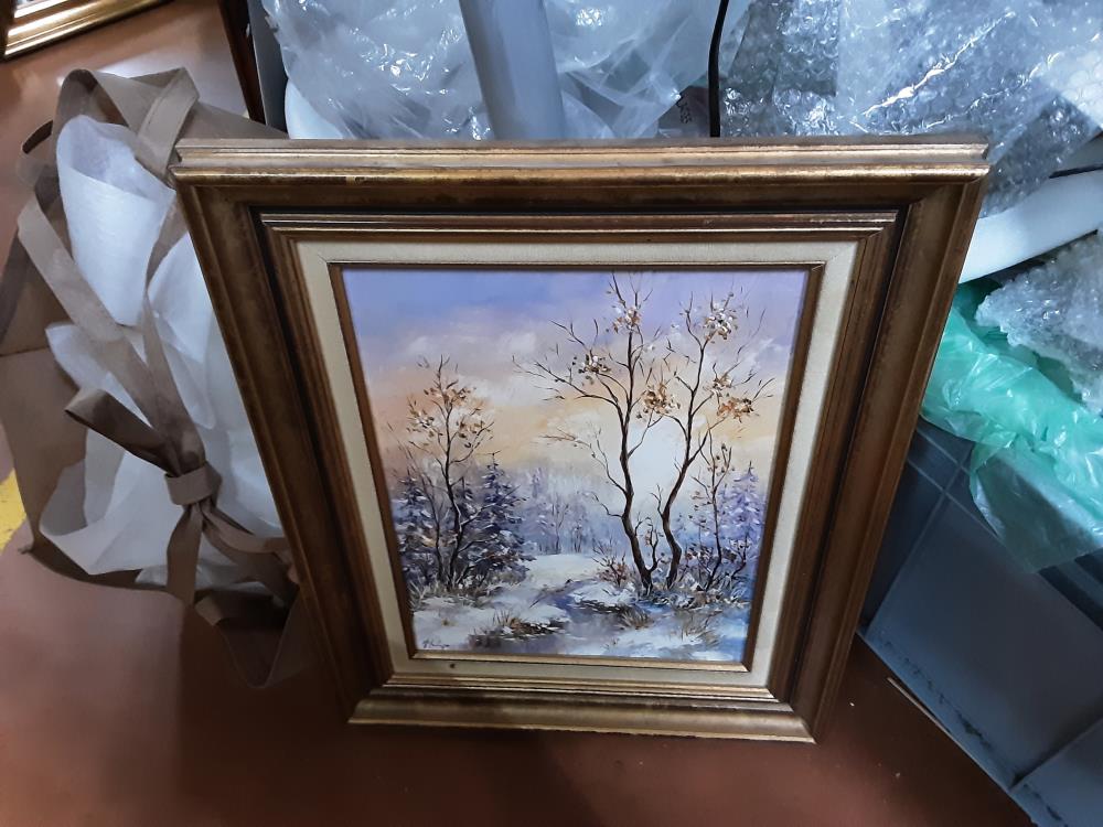 PEINTURE NEIGE SIGNE