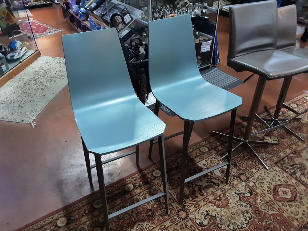 CHAISE HAUTE BOIS BLEU 