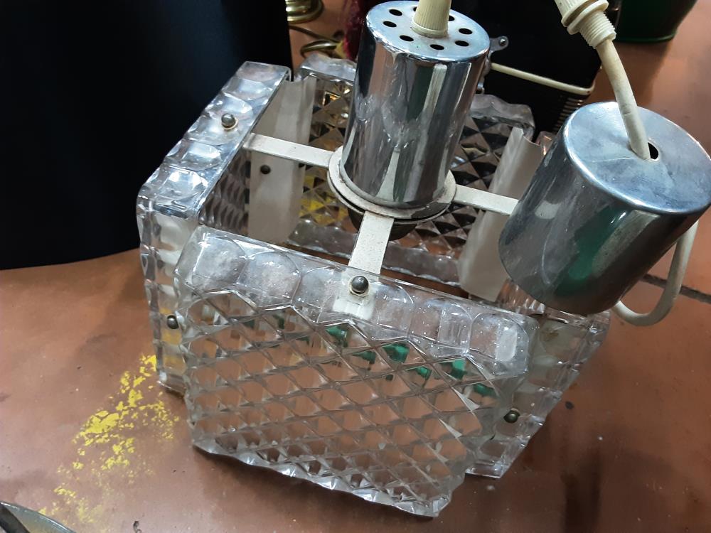 LUSTRE VERRE ANNEE 60