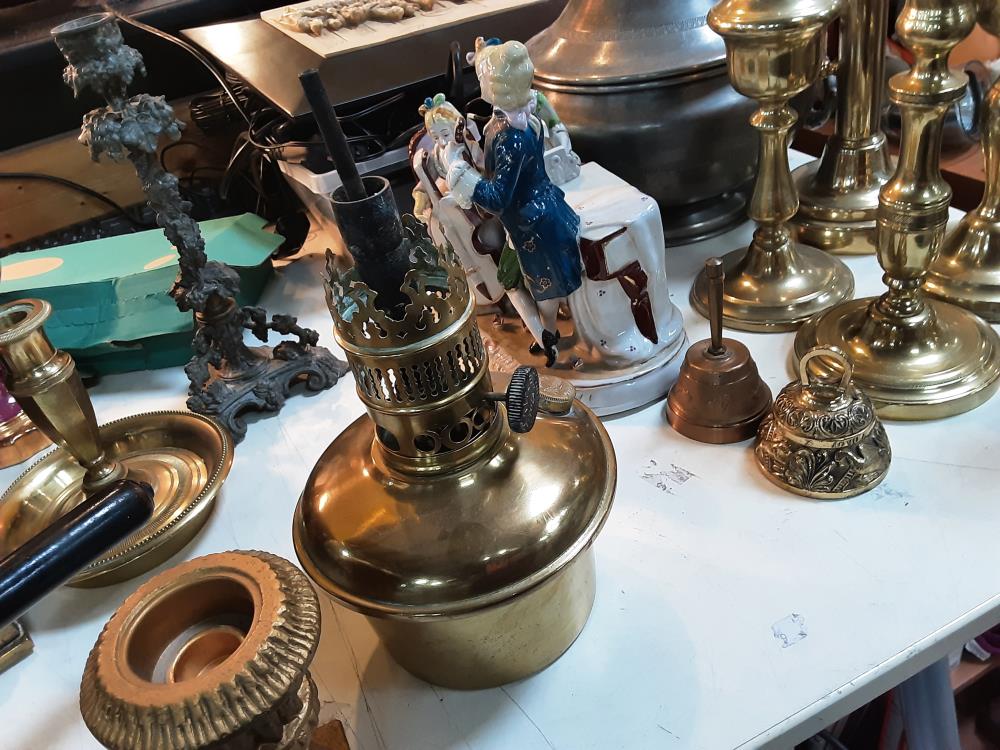 PIED LAMPE CUIVRE DORE