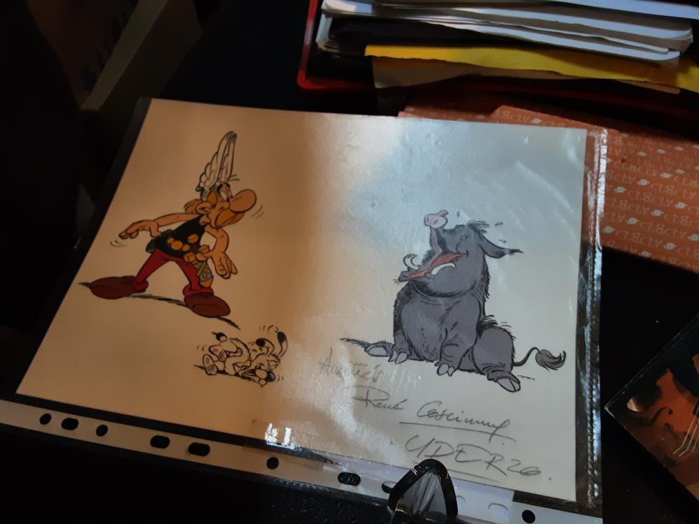 AFFICHE ASTERIX ET OBELIX DÉDICACE 