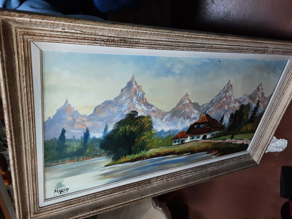 PEINTURE MAYSAGE SIGNE MARIN