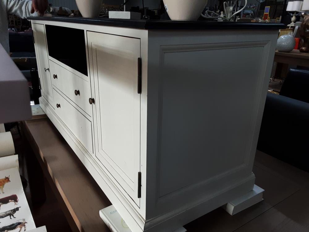 MEUBLE TELE BLANC 2T 2P