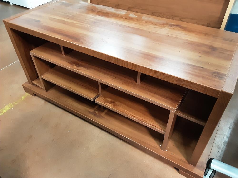 MEUBLE TV BOIS FONCÉ 