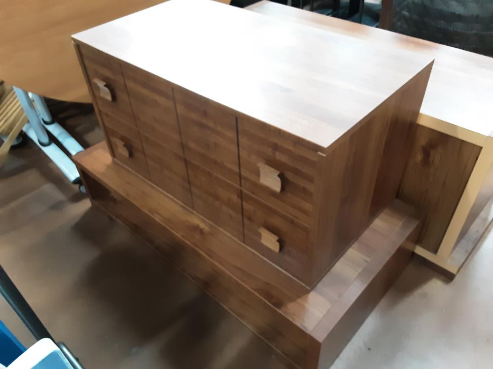 MEUBLE 2 PARTIE BOIS FONCÉ 2T