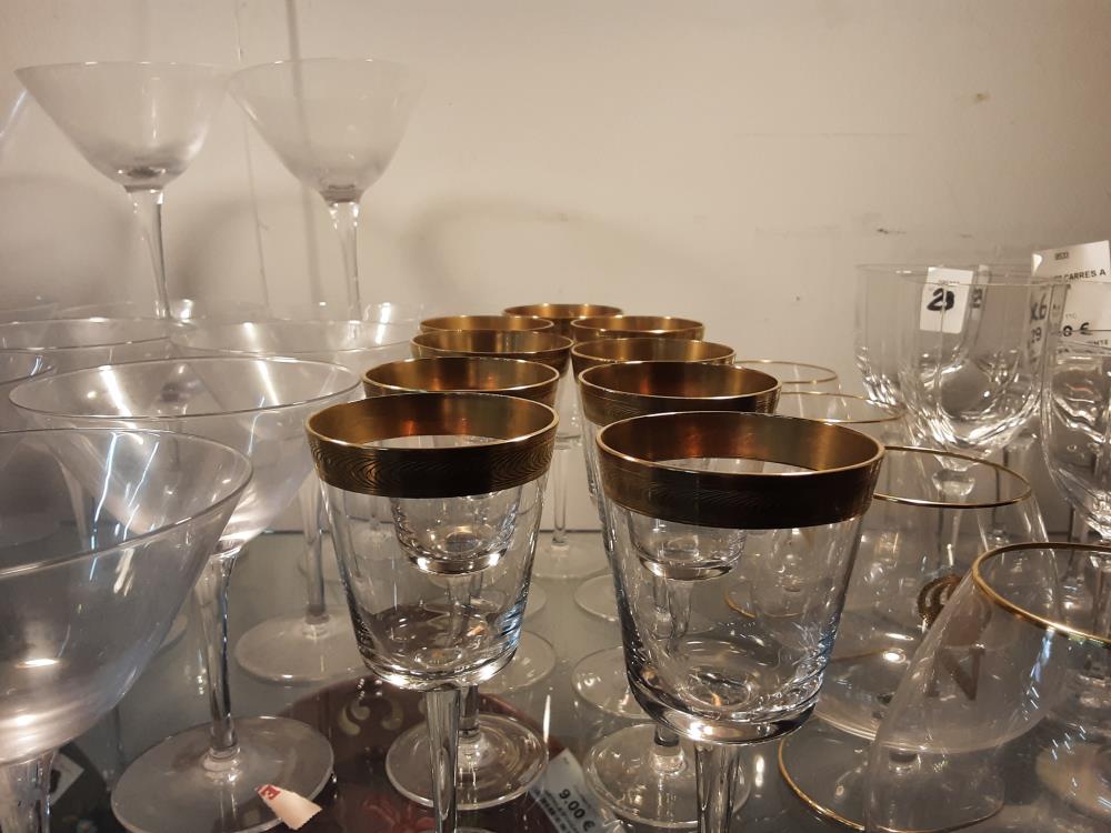 VERRE A PIED LISERAIES FEUILLE DORÉ 