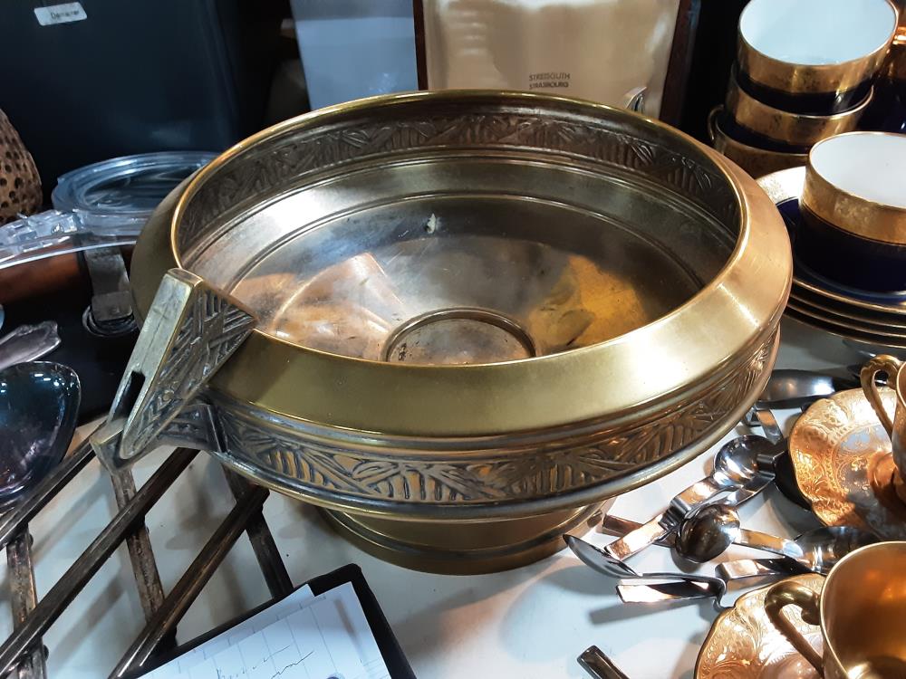 COUPE CUIVRE DORE ART DECO