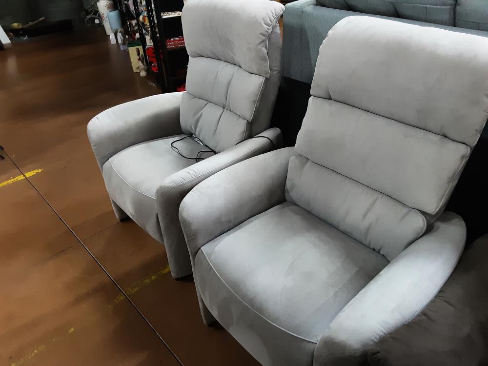 FAUTEUIL RELAX ELECTRIQUE TISSUS GRIS