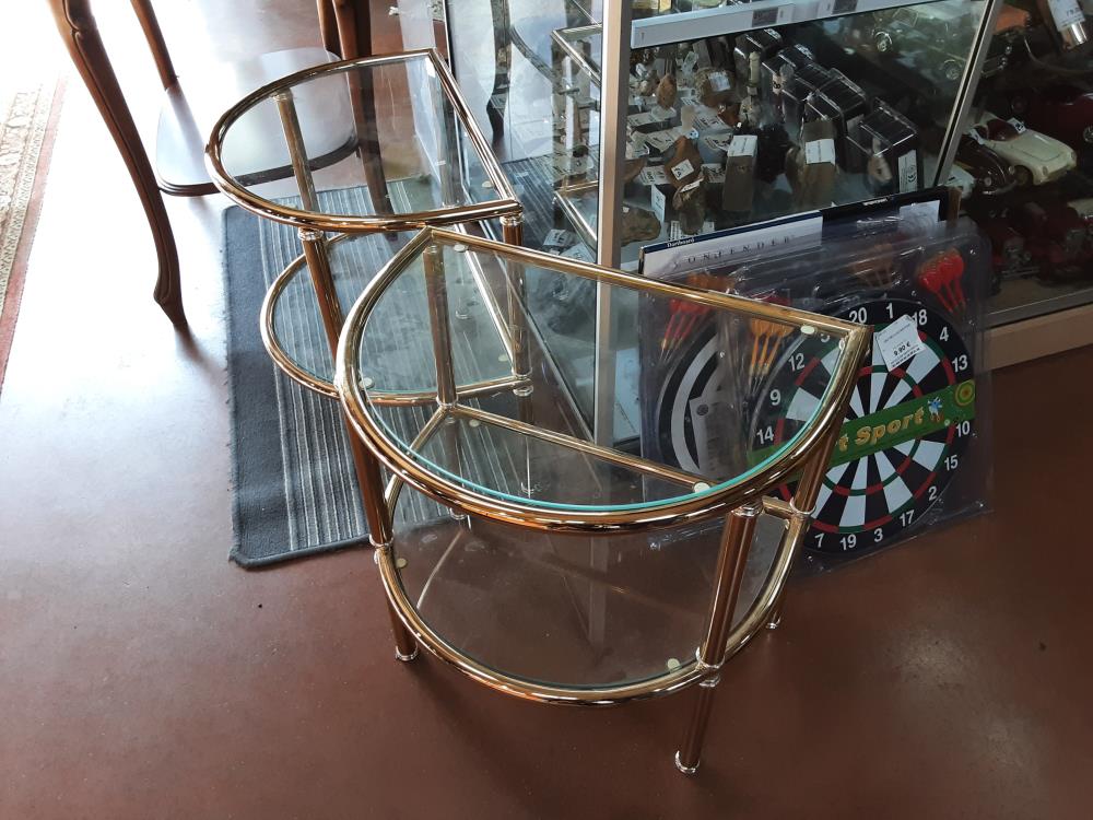 CHEVET DEMI-LUNE 2 PLV DORE