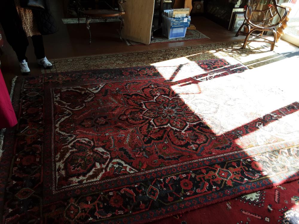 TAPIS LAINE FAIT MAIN ROUGE/ROUGE 287X209