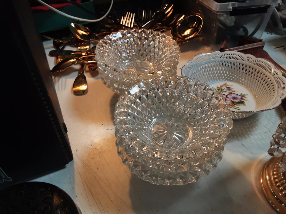 LOT DE COUPELLES VERRE