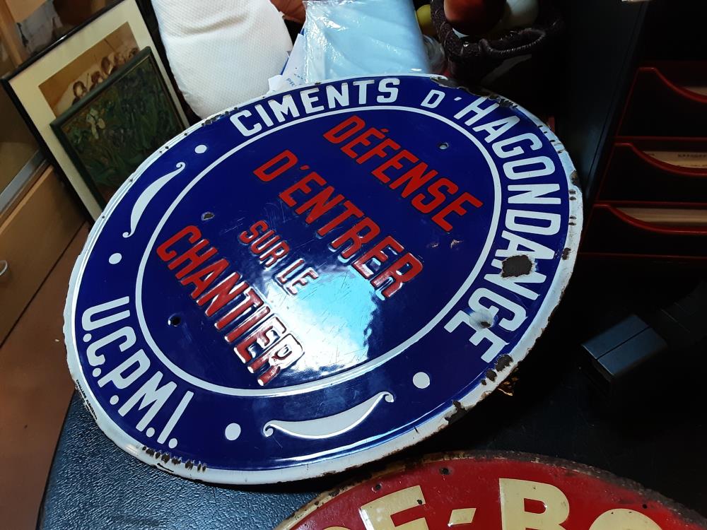 PLAQUE METALLIQUE CIMENT HAGONDANGE