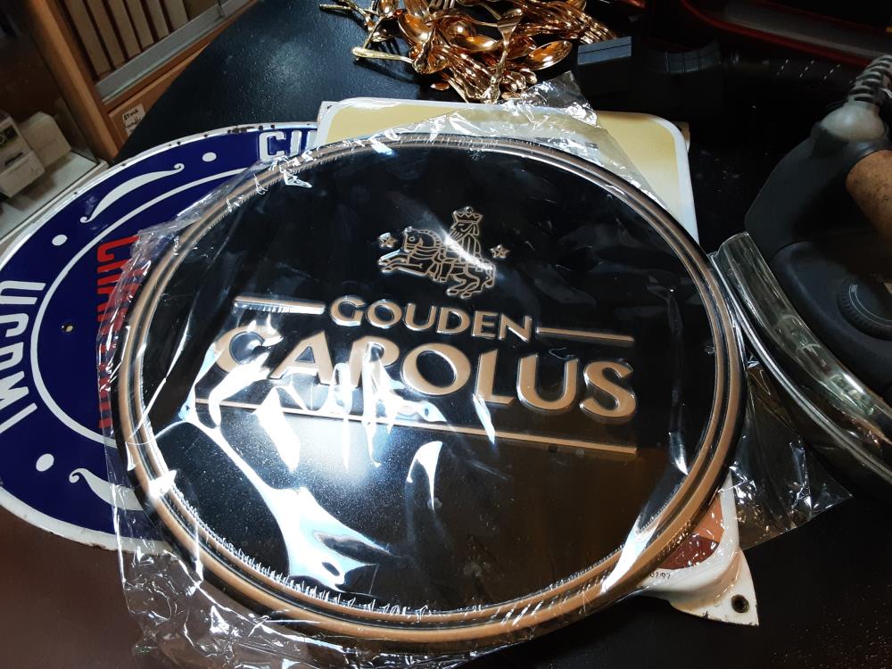 PLAQUE METALLIQUE RONDE GOUDEN