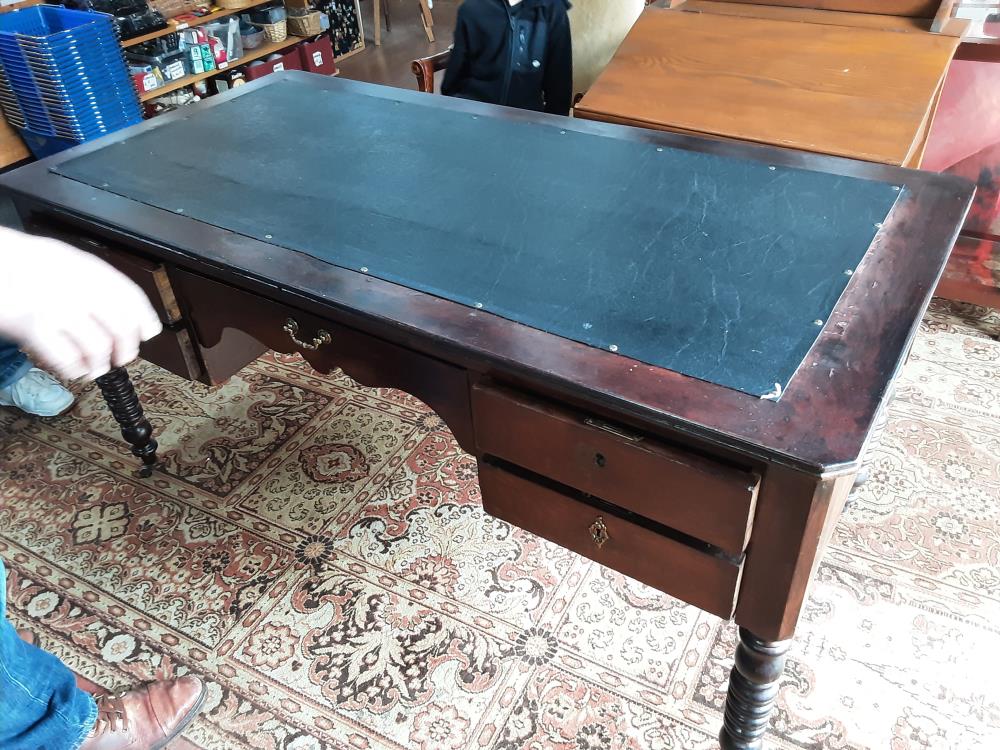 BUREAU 5T ACAJOU LOUIS PHILIPPE