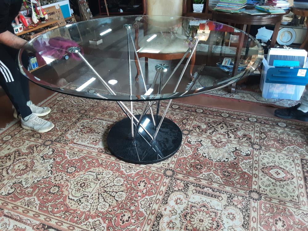 TABLE RONDE VERRE