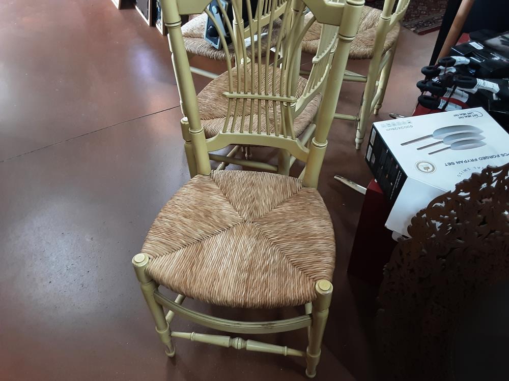 LOT DE 5 CHAISES JAUNE