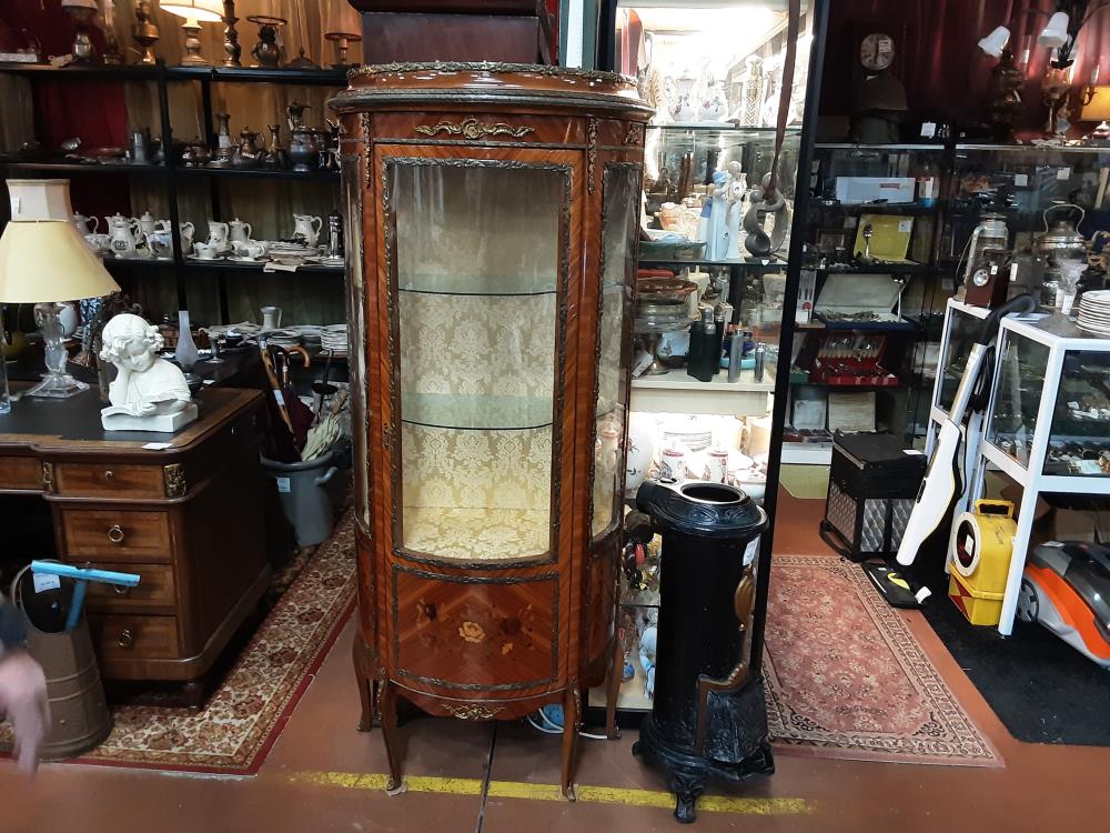 VITRINE MARQUETÉ 1 PORTE + CLEF