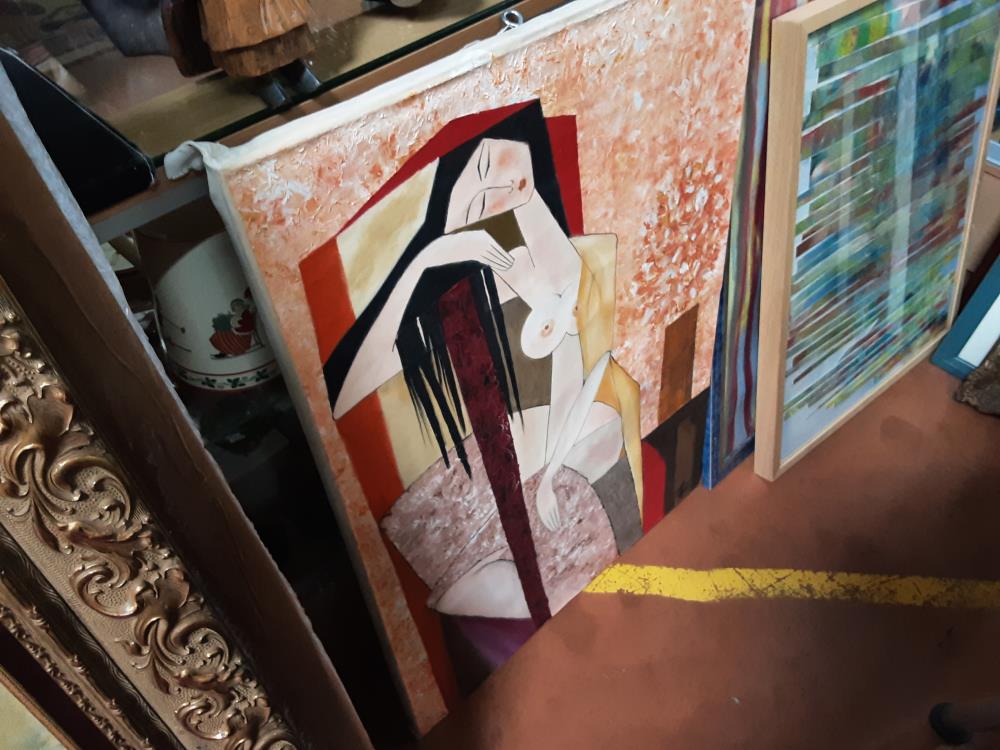 PEINTURE NUE SIGNE