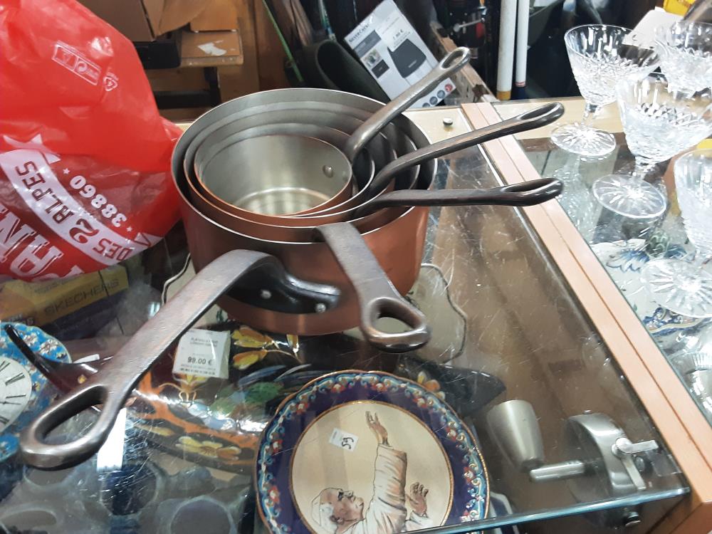 LOT 5 CASSEROLES CUIVRE 