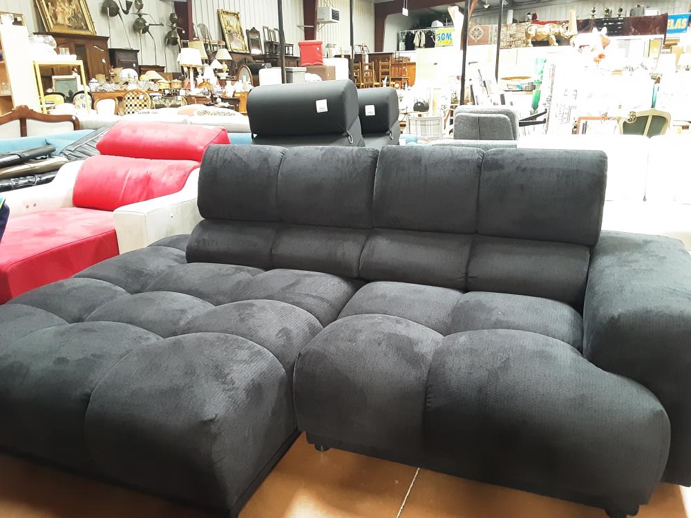 CANAPÉ NOIR 1 ACCOUDOIR  PN1200