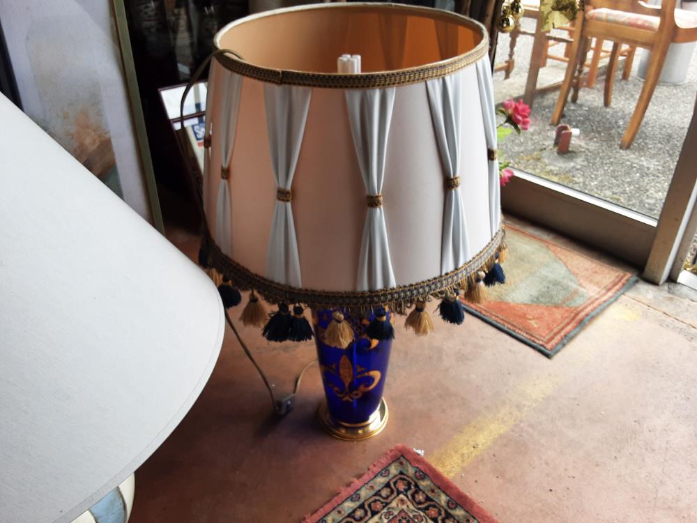 LAMPE BLEU DORE