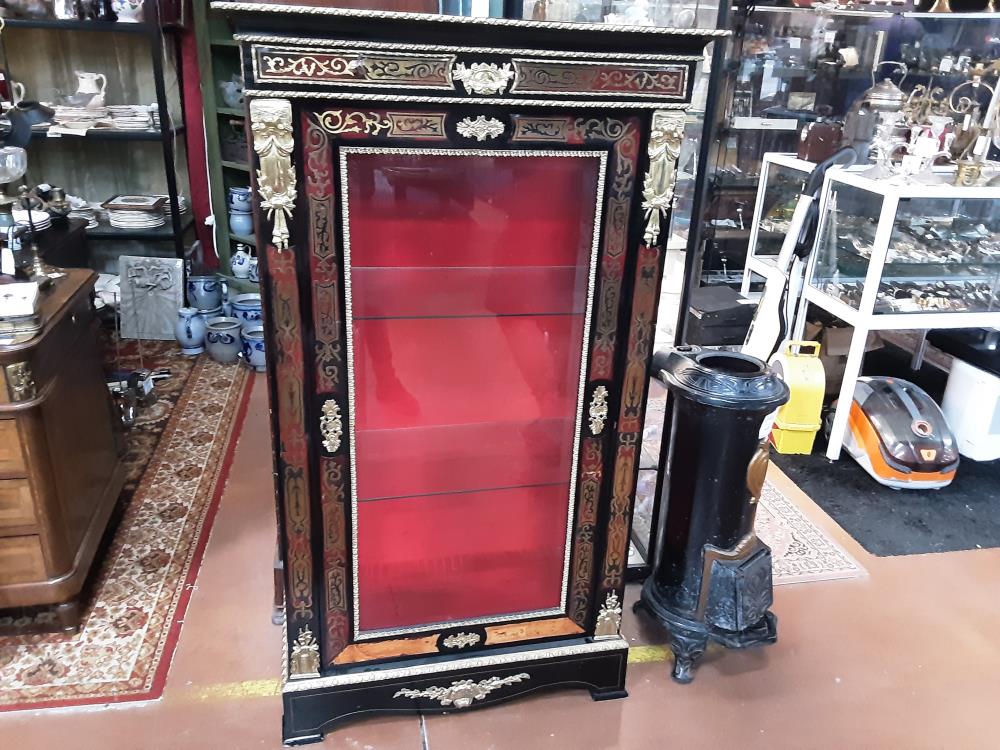 VITRINE MARBRE NOIR NAPOLEON III + CLEF