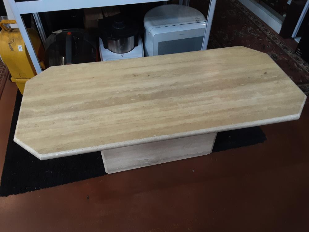 TABLE BASSE PLATEAU MARBRE CRÈME 