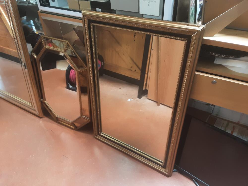 MIROIR RECTANGULAIRE DORE