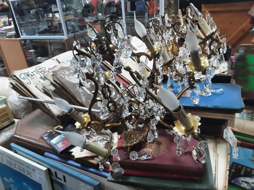 LUSTRE 6 FEUX PAMPILLES + BOULE