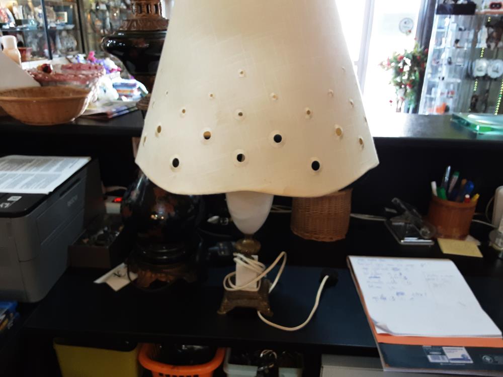 LAMPE MARBRE BLANC